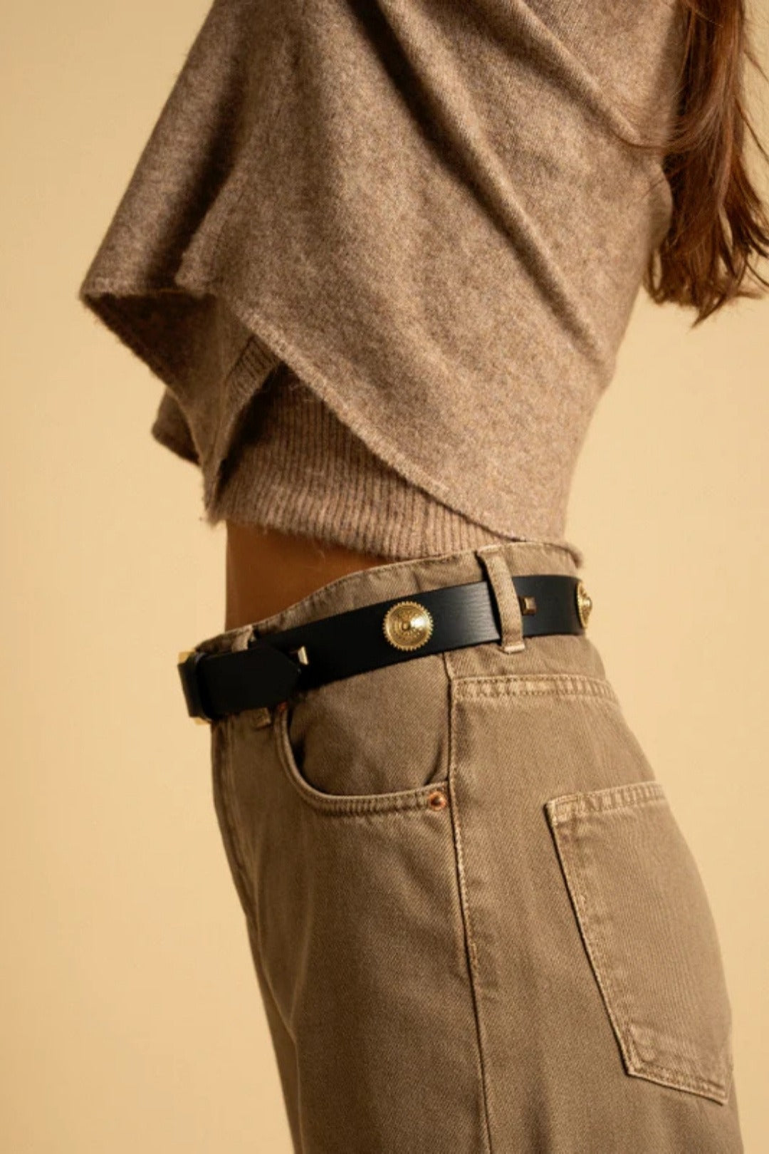 CINTURA STUDS NERA