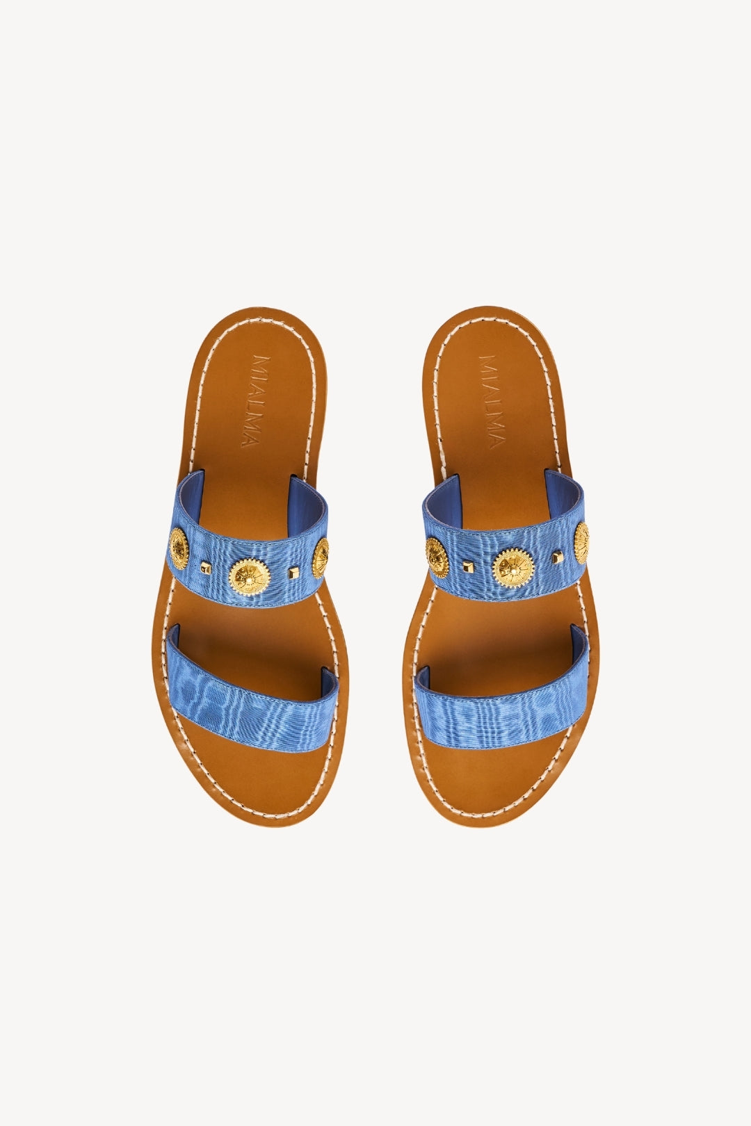MOIRÈ STUDS AZURE