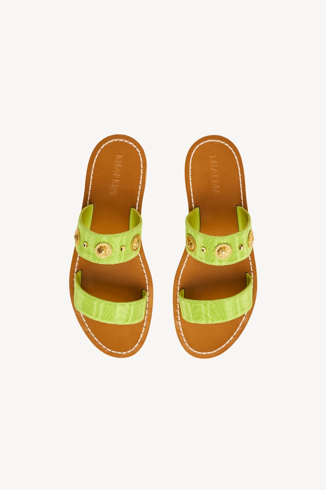 MOIRÈ STUDS LIME