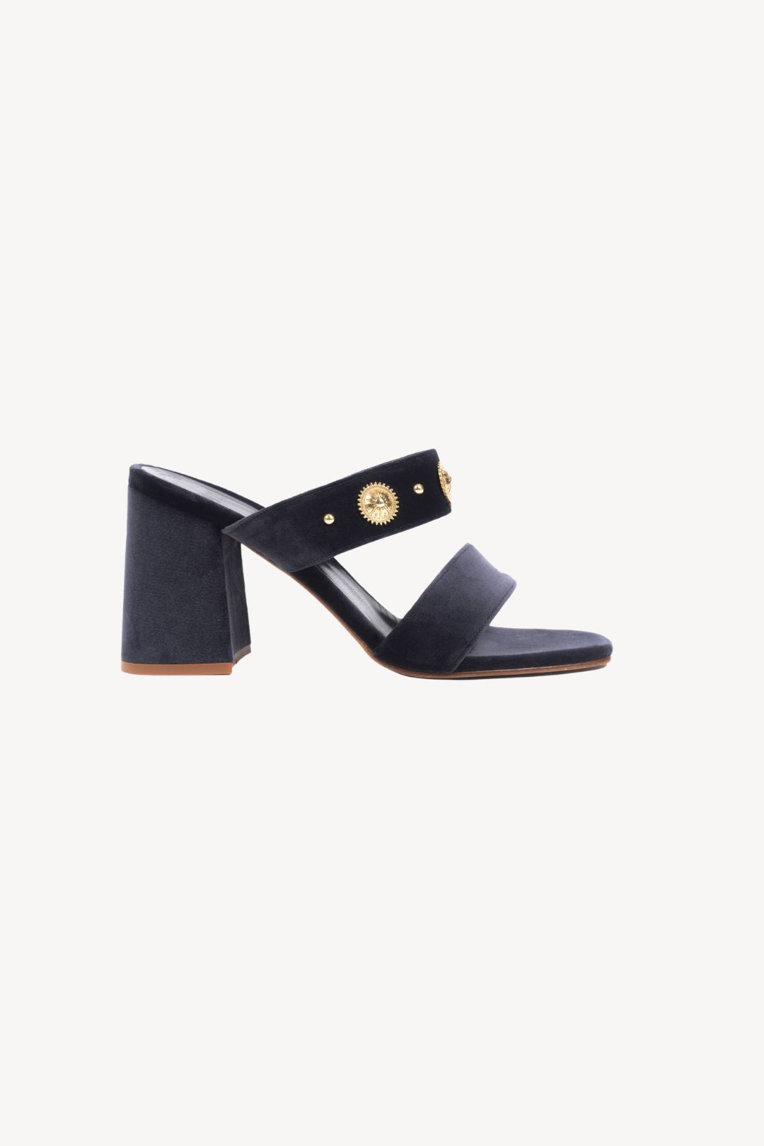 VELVET STUDS TACCO GREY