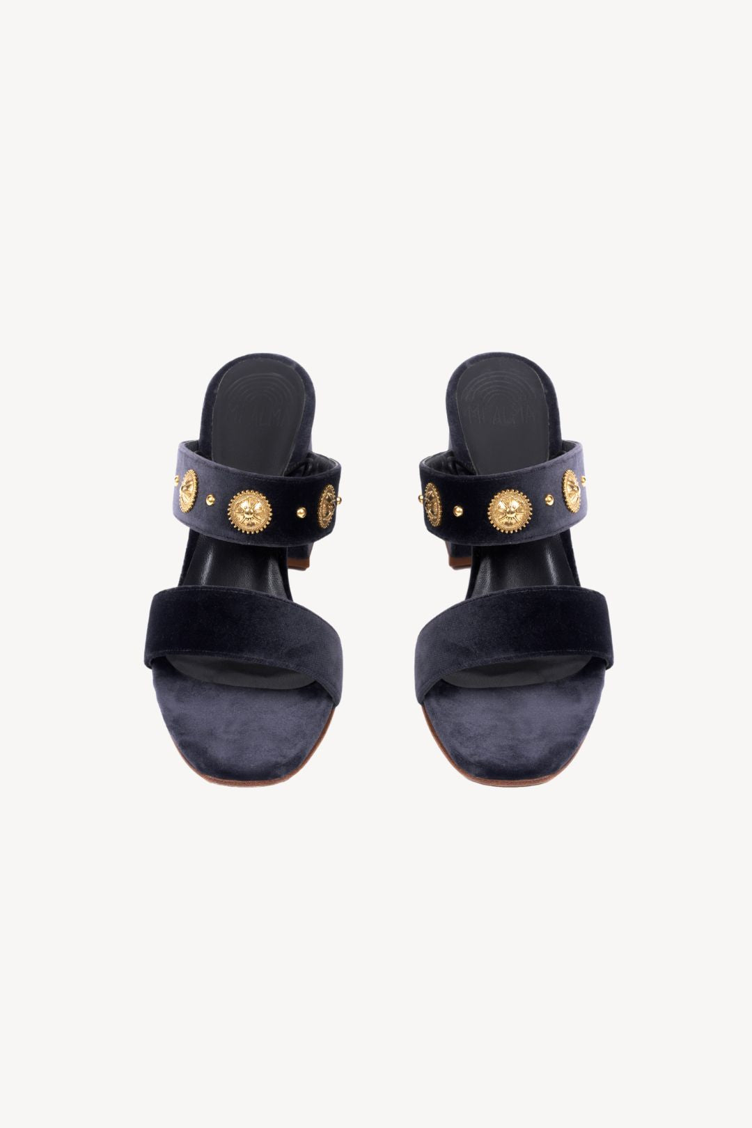 VELVET STUDS TACCO GREY