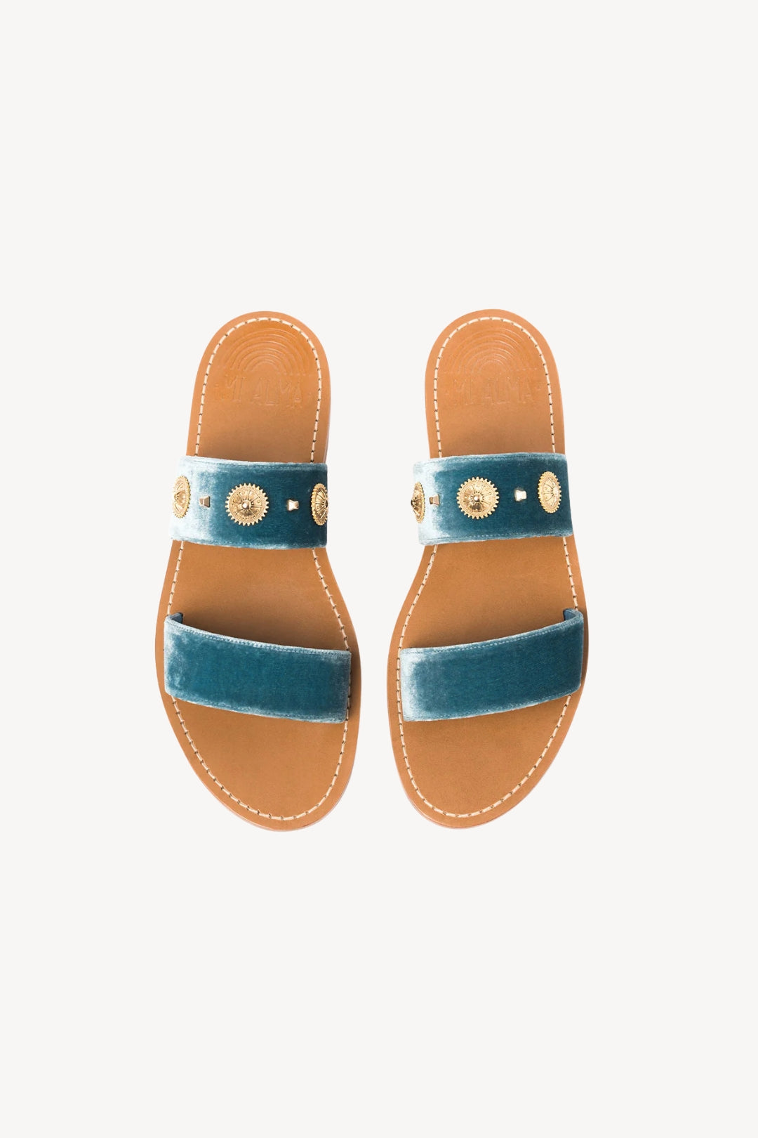 VELVET STUDS AZZURRO