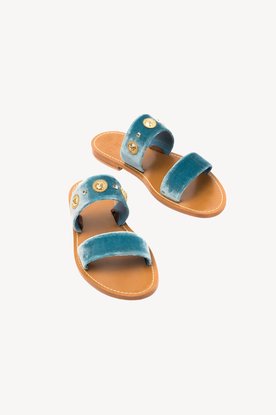 VELVET STUDS AZZURRO
