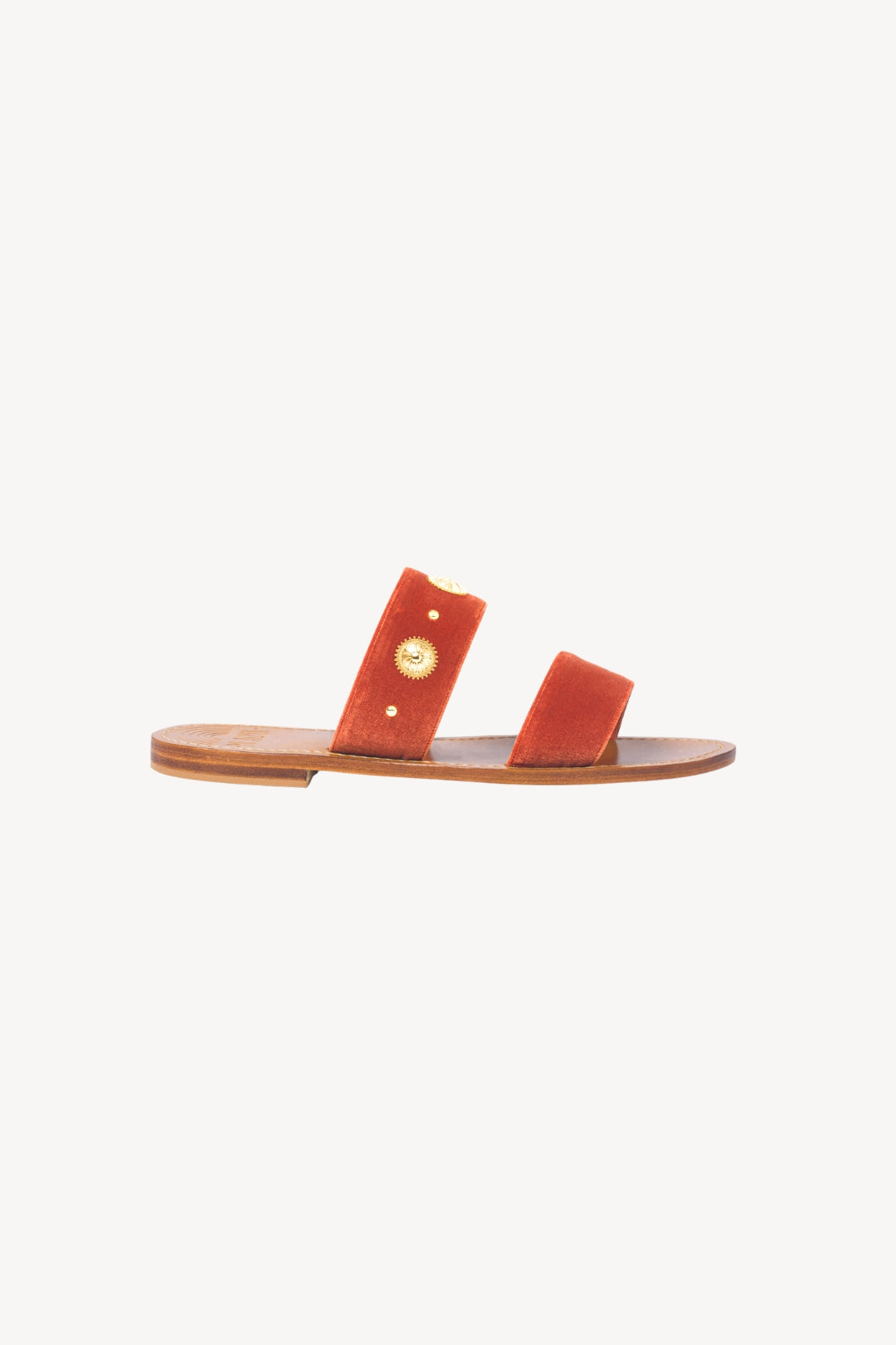 VELVET STUDS ORANGE